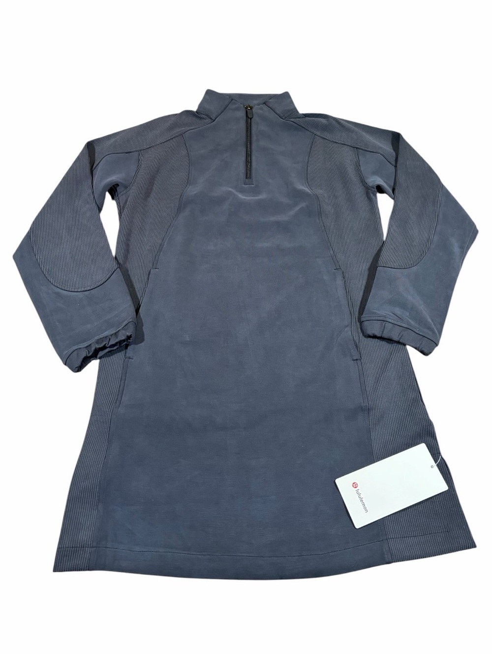 NWT Lululemon Softstreme Half-Zip Long- Sleeve Mini Dress (Black) Size S